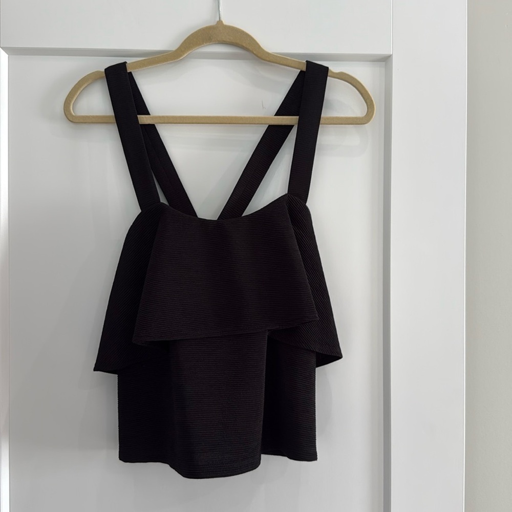 MADEWELL Texture & Thread Tiered Tank Criss Cross Straps Pins​​​​​​​​​​​